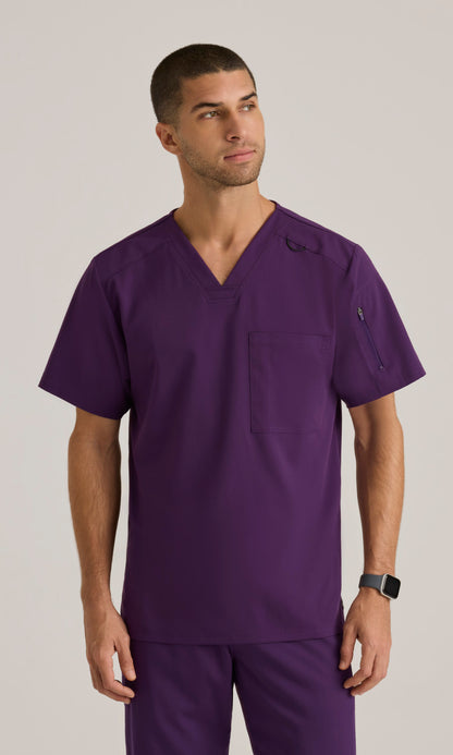 Grey's Anatomy Stretch GRST079 Murphy Scrub Top Eggplant