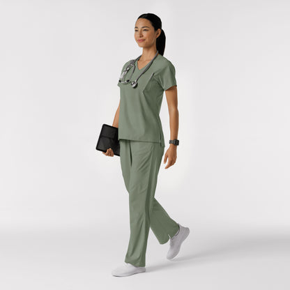 Boundless 5251 Bootcut Scrub Pants Sage Model Image Alternate | Wink