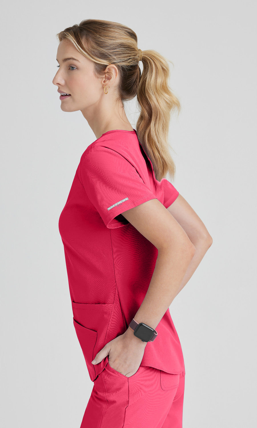 Skechers SK101 Breeze Scrub Top Vibrance Pink