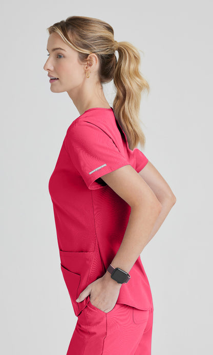 Skechers SK101 Breeze Scrub Top Vibrance Pink