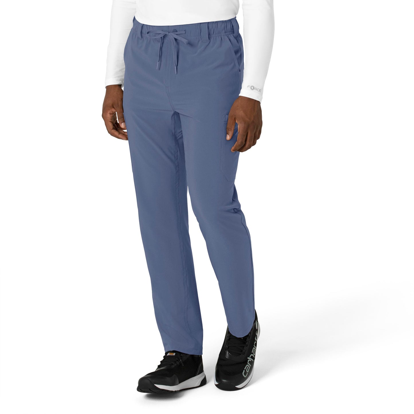 Force Cross-Flex C56410 Men's Straight Leg Scrub Pant Riverside Model Image Left Side | Carhartt