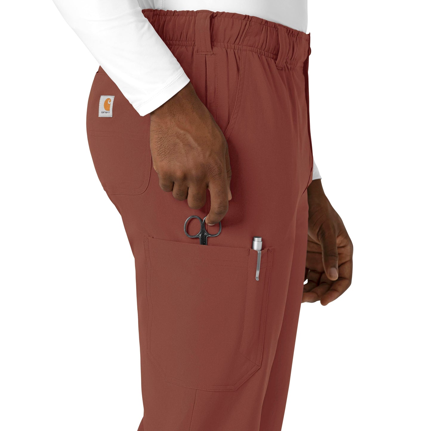 Force Cross-Flex C56410 Men's Straight Leg Scrub Pant Sable Model Image Alternate | Carhartt