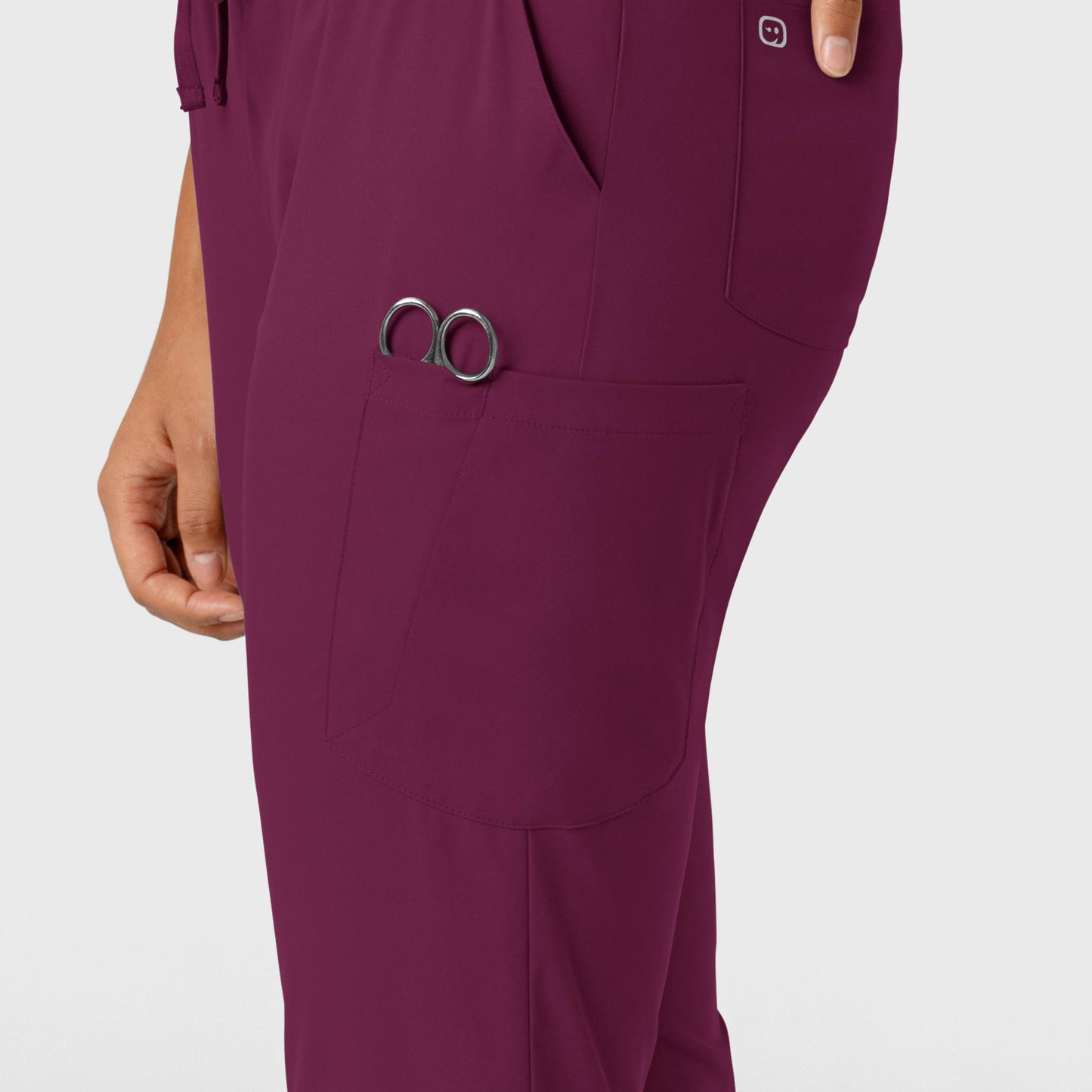 Boundless 5151 Jogger Scrub Pants Wine Model Image Alternate | Wink