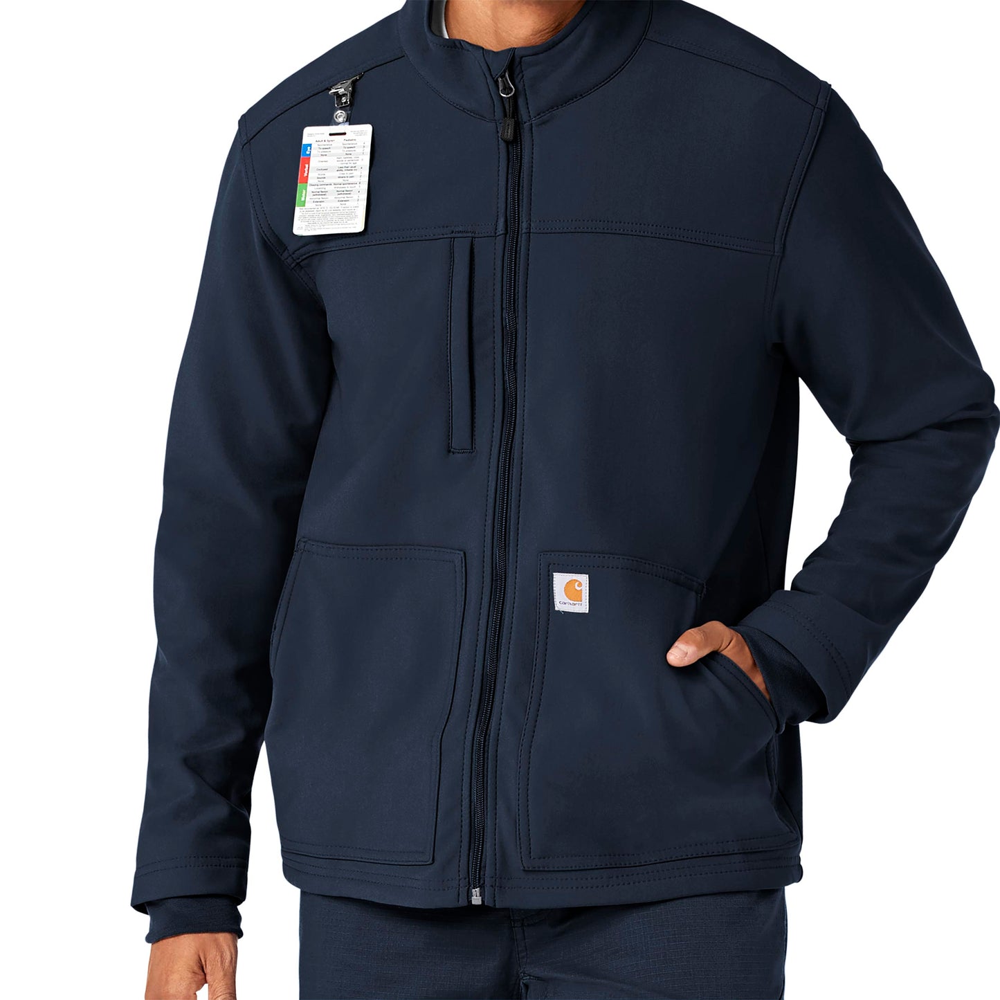 Rugged Flex C80023 Men's Bonded Fleece Jacket Navy Model Image Alternate | Carhartt