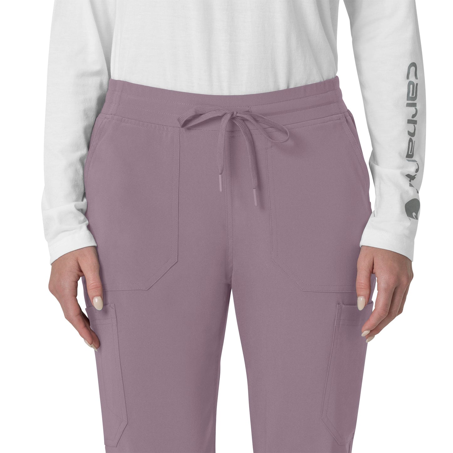 Force Cross-Flex C53110 Cargo Jogger Scrub Pants Lavender Mist Model Image Left Side | Carhartt