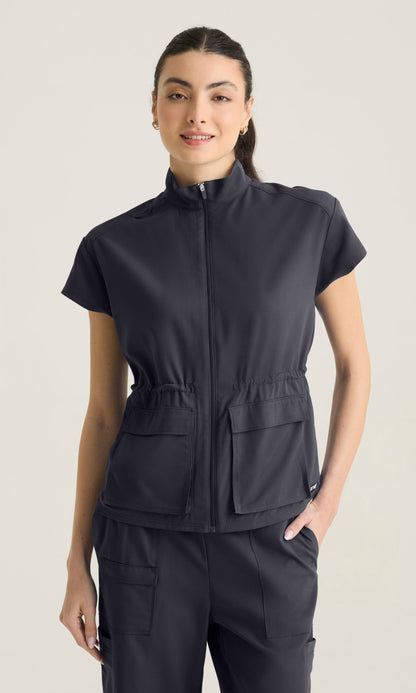 Grey's Anatomy Stretch GRST324 Nina Top Steel - front