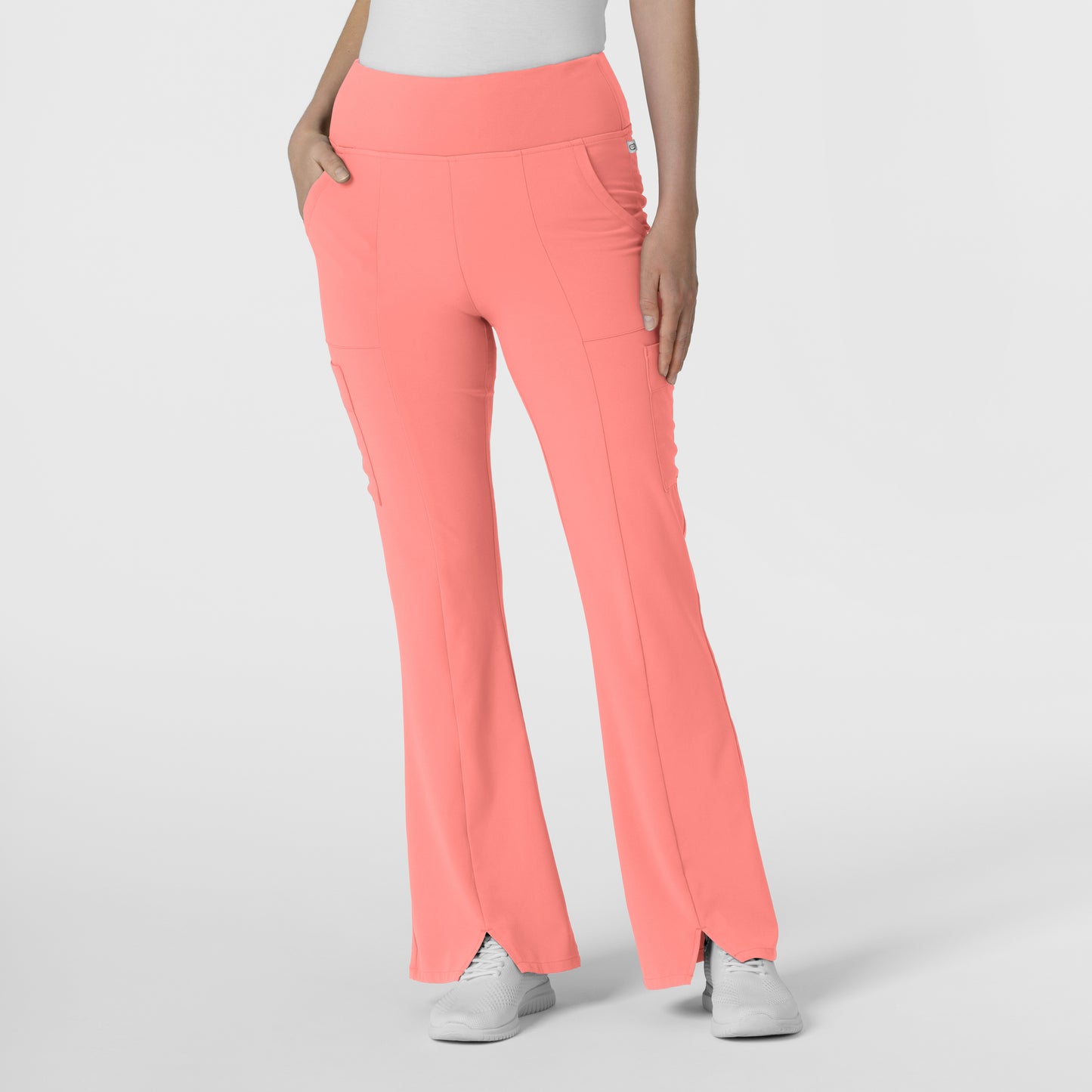 RENEW 5534 Women's Cargo Flare Scrub Pants Paradise Pink
