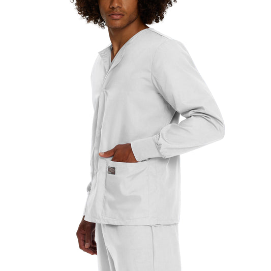 Scrub Zone 75231 Unisex 3 Pocket Warm Up Scrub Jacket White Image