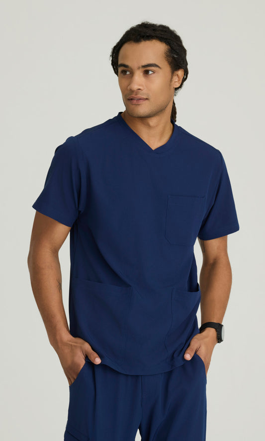 Skechers Vitality SKT082 Crew Scrub Top Navy