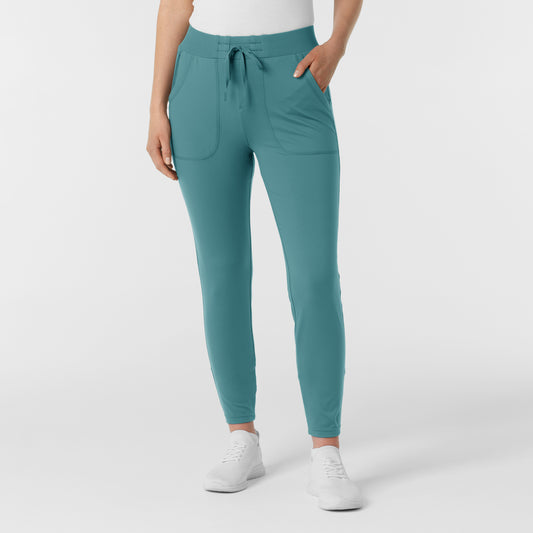 RENEW Knit 5259 Women's Track Scrub Pants Vintage Teal