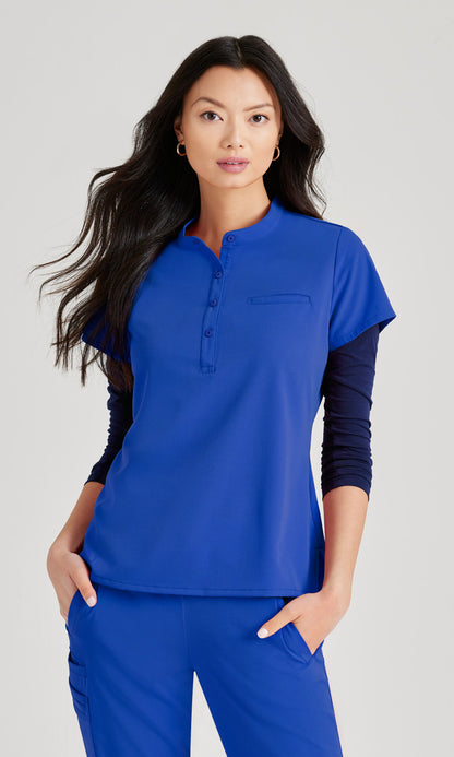 Barco Unify BUT163 Mission Scrub Top New Royal