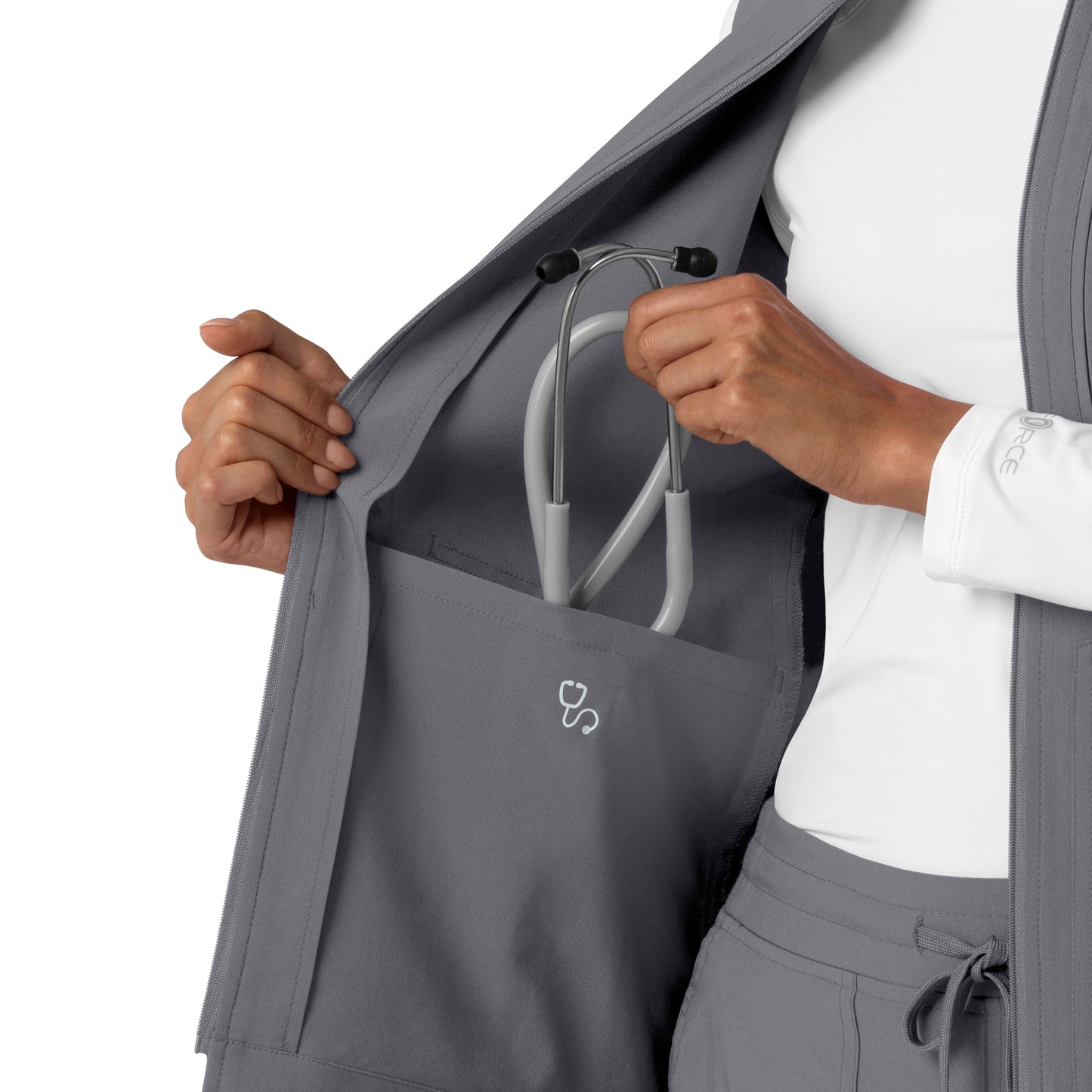 Force Cross-Flex C82510 Women's Lightweight Scrub Vest Pewter