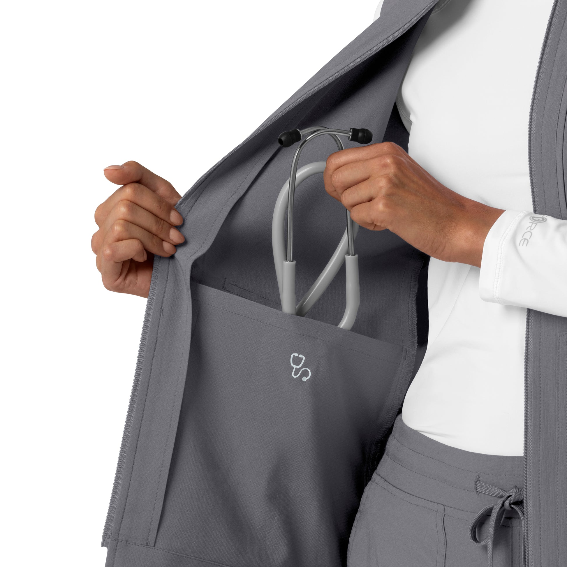 Force Cross-Flex C82510 Women's Lightweight Scrub Vest Pewter