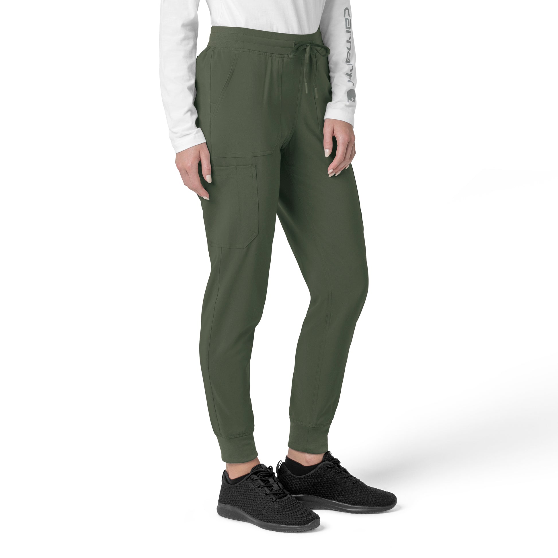 Force Cross-Flex C53110 Women's Cargo Jogger Scrub Pants Olive