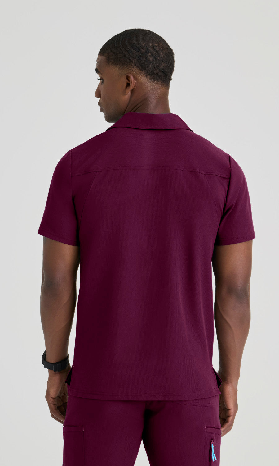 Skechers SKT305 Men's Merit Top in Wine by Barco Model Image Back