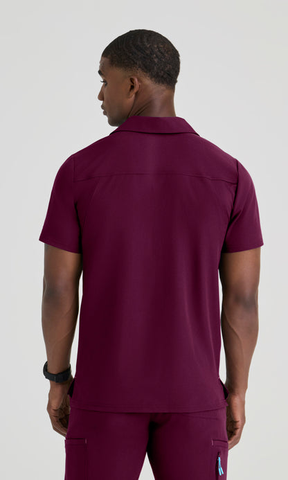 Skechers SKT305 Men's Merit Top in Wine by Barco Model Image Back