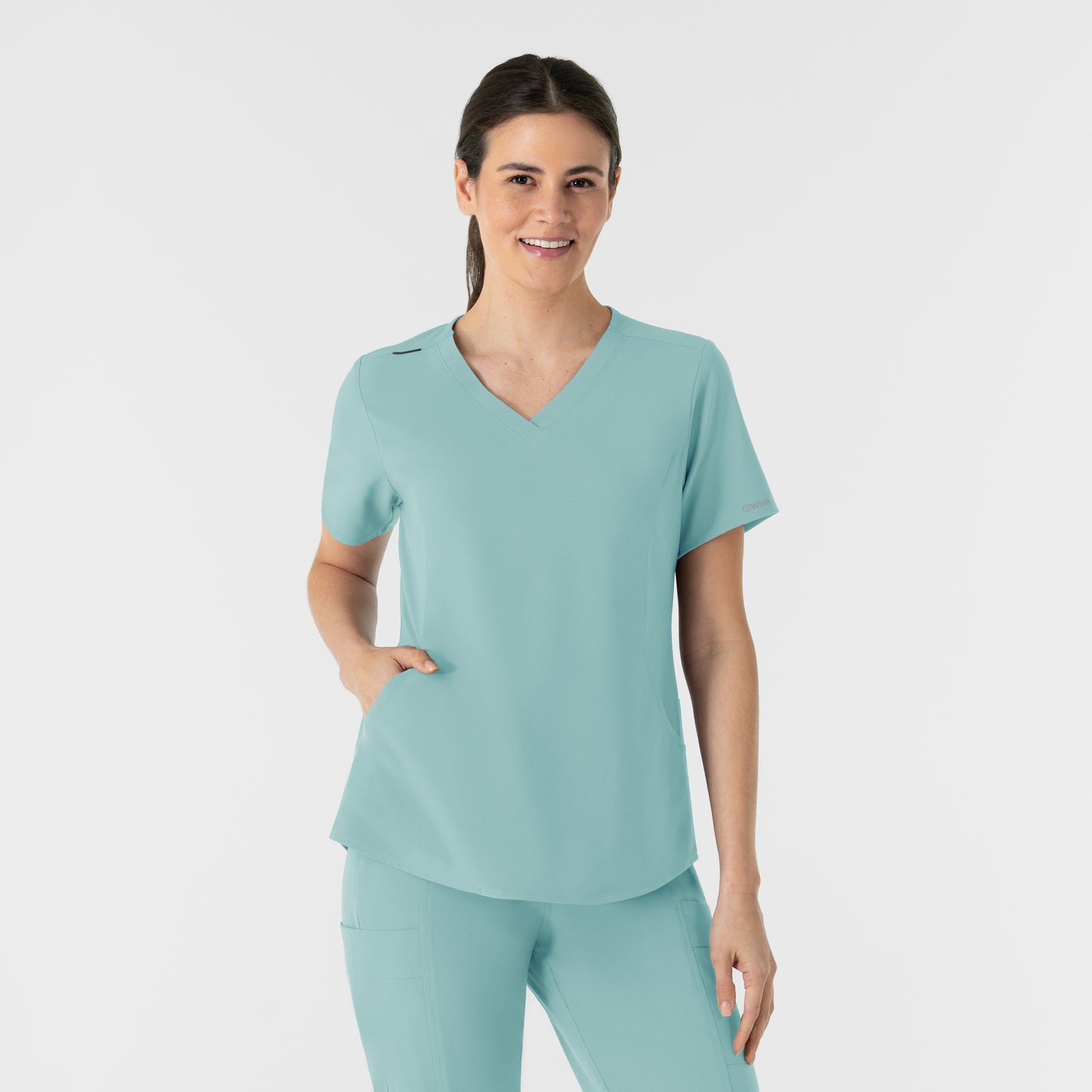 RENEW 6254 Women's V-Neck Scrub Top Coastal Blue