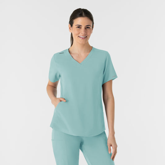 RENEW 6254 Women's V-Neck Scrub Top Coastal Blue