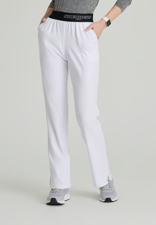 Skechers SK202 Breeze Scrub Pants White Model Image Front | Barco