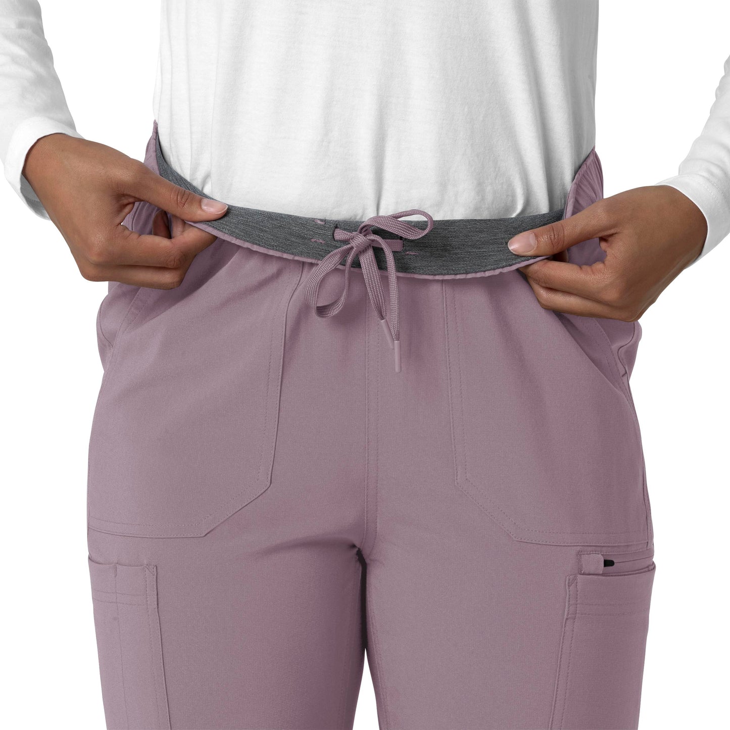 Force Cross-Flex C53210 Straight Leg Cargo Scrub Pants Lavender Mist Model Image Alternate | Carhartt