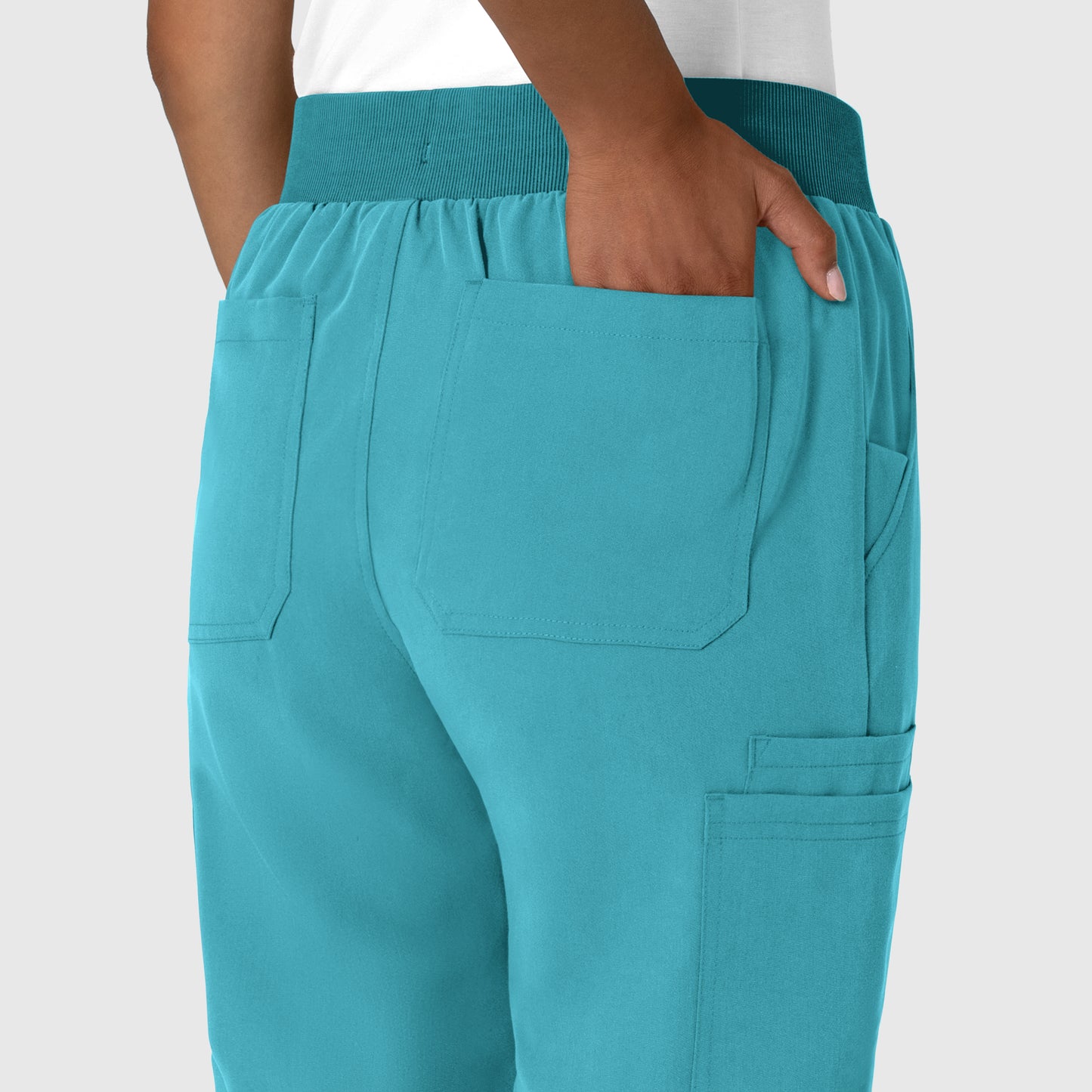 Nova 5132 Jogger Utility Scrub Pants Teal Blue Model Image Alternate | Wink