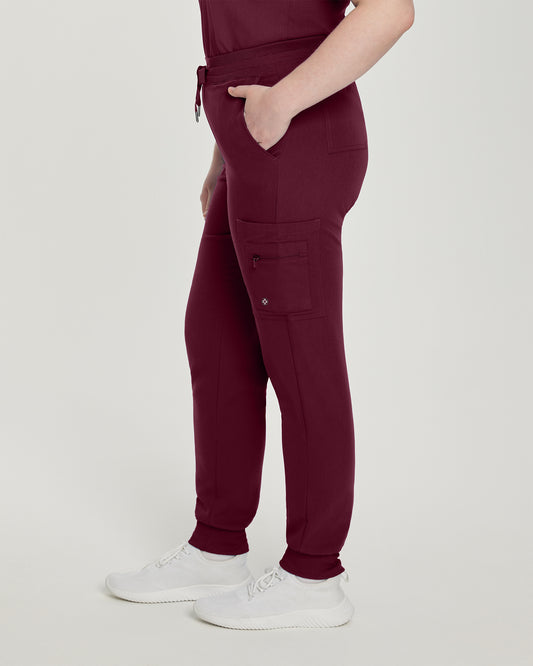 V-Tess 380 Women's Jogger Scrub Pants Wine Image