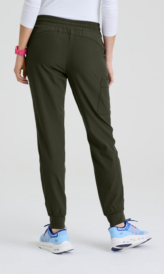 Skechers SKP552 Women's Theory Jogger in Olive by Barco Model Image Back