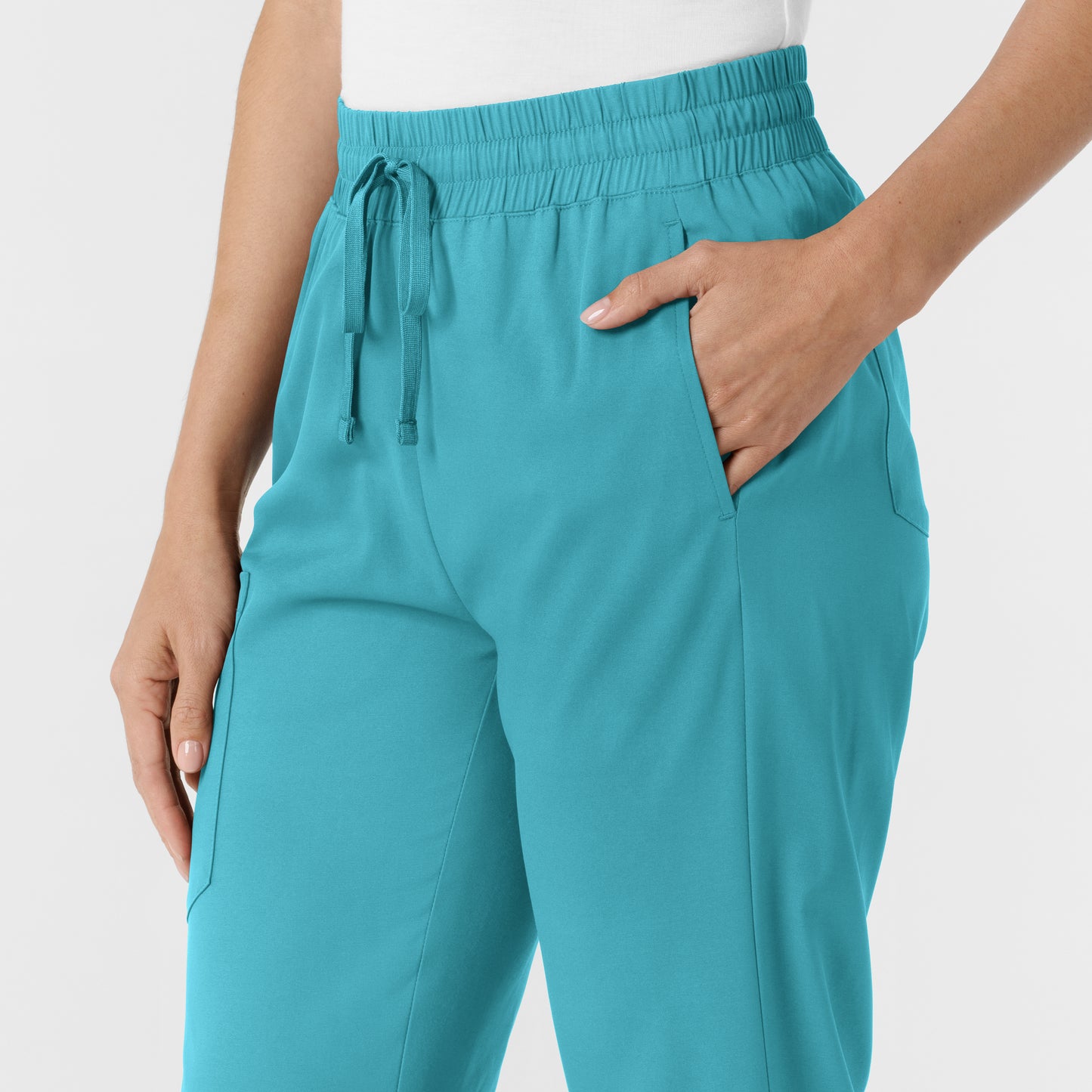 Boundless 5251 Bootcut Scrub Pants Teal Model Image Alternate | Wink