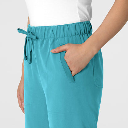 Nova 5232 Stovepipe High-Low Hem Scrub Pants Teal Blue Model Image Alternate | Wink