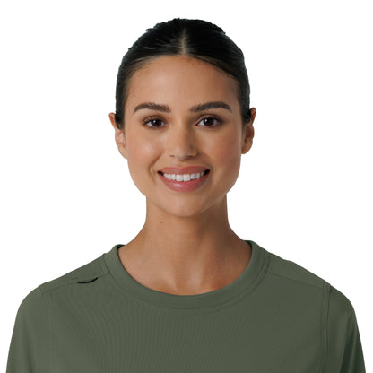 Force Cross-Flex C13610 Women's Crew Neck Long Sleeve Scrub Top Olive