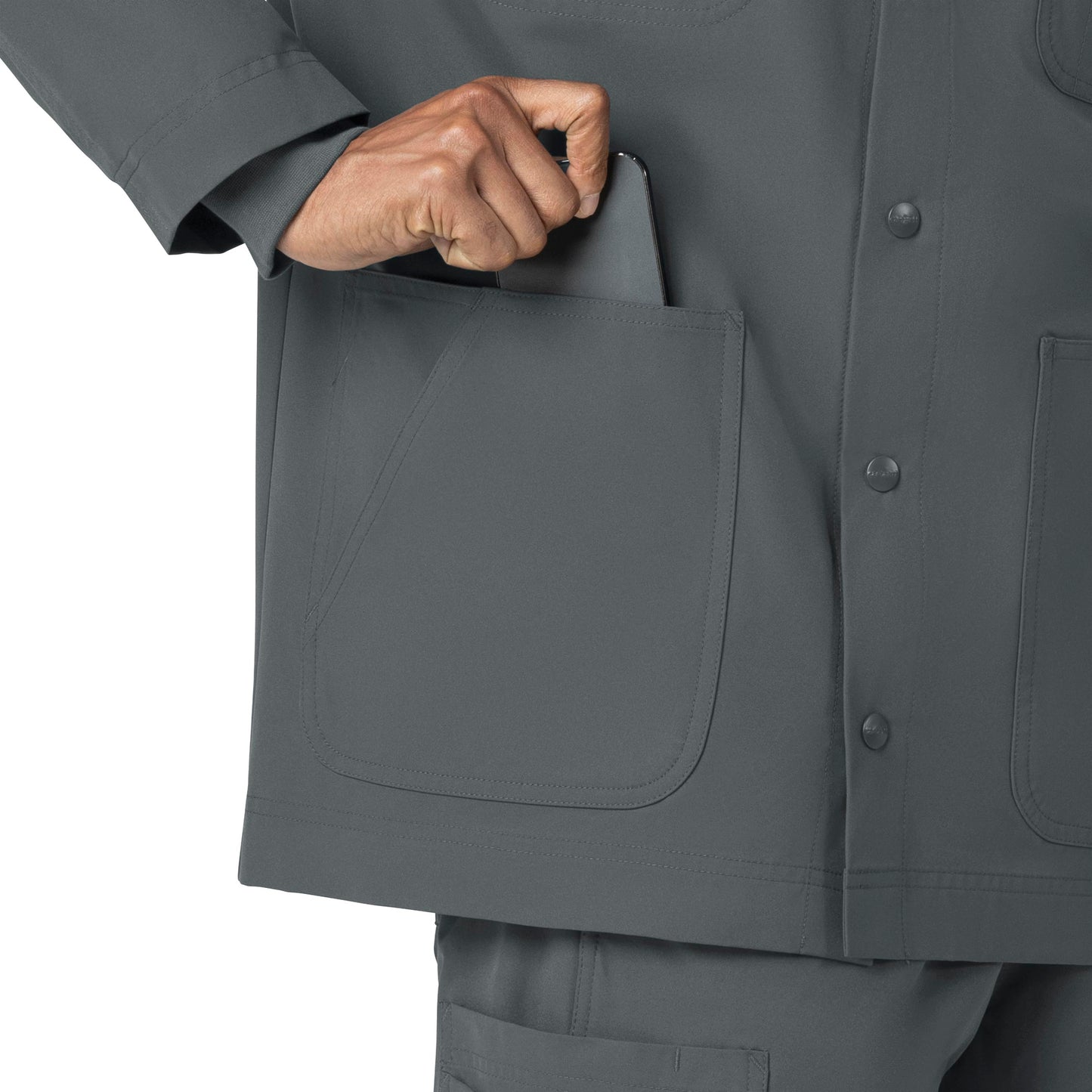 Force Essentials C85013 Unisex Chore Coat Pewter Model Image Alternate | Carhartt