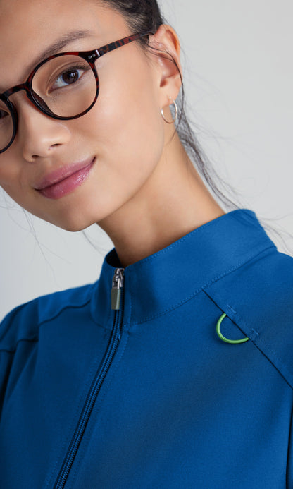 Grey's Anatomy Evolve GSSW886 Virtue Scrub Jacket New Royal