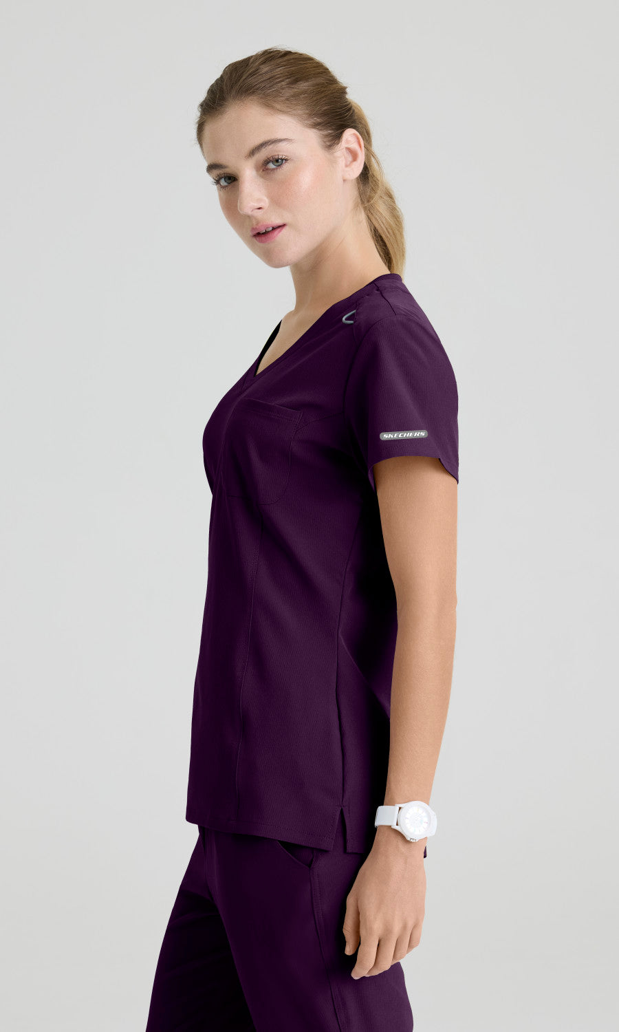 Skechers SKT147 Dignity Scrub Top Eggplant