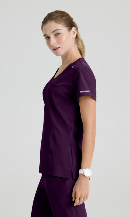 Skechers SKT147 Dignity Scrub Top Eggplant