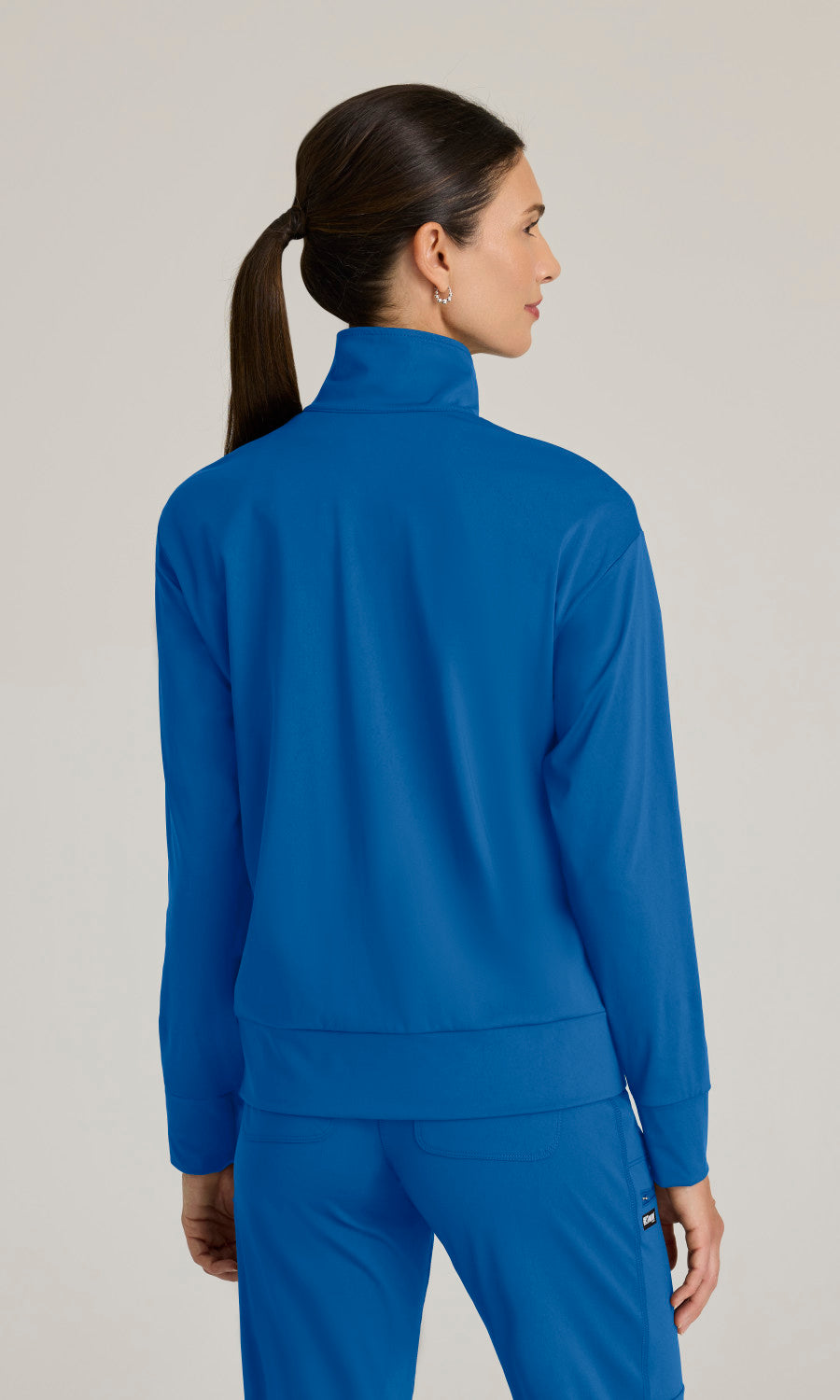 Grey's Anatomy Knits GRSW923 Ease Scrub Jacket Jacket New Royal