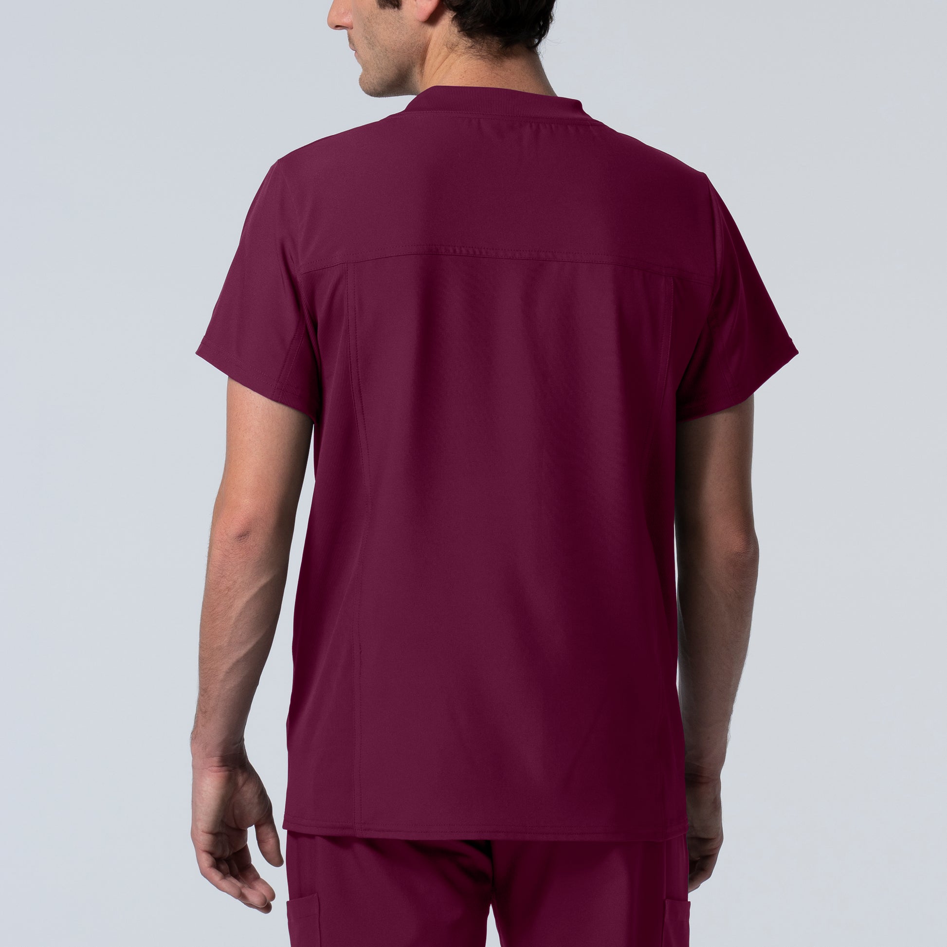 Forward LT111 Men's 2 Pocket V Neck Scrub Top Wine Image