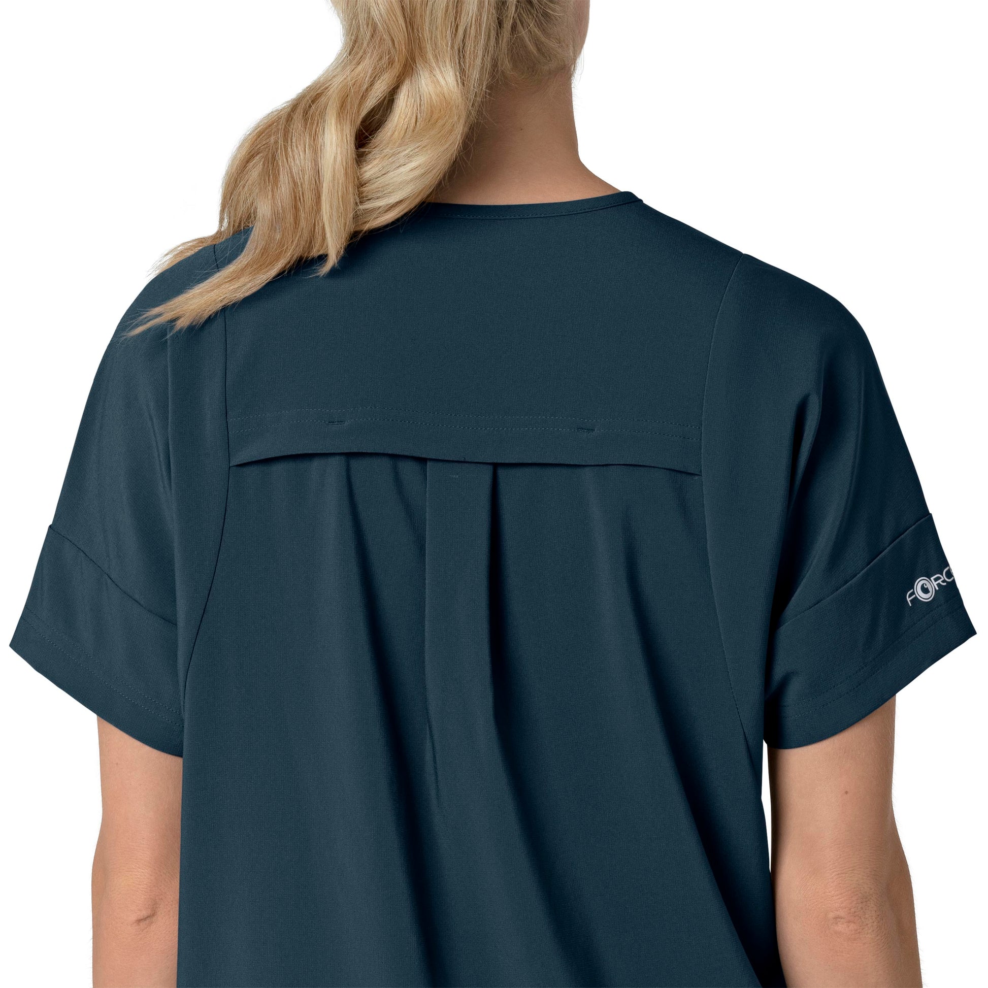 Force Cross-Flex C13110 Oversized V-Neck Scrub Top Navy Model Image Alternate | Carhartt