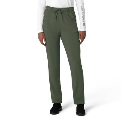 Force Cross-Flex C53210 Women's Straight Leg Cargo Scrub Pants Olive