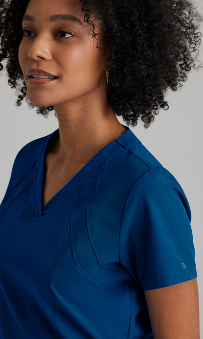 Barco One 5105 Racer Scrub Top Indigo