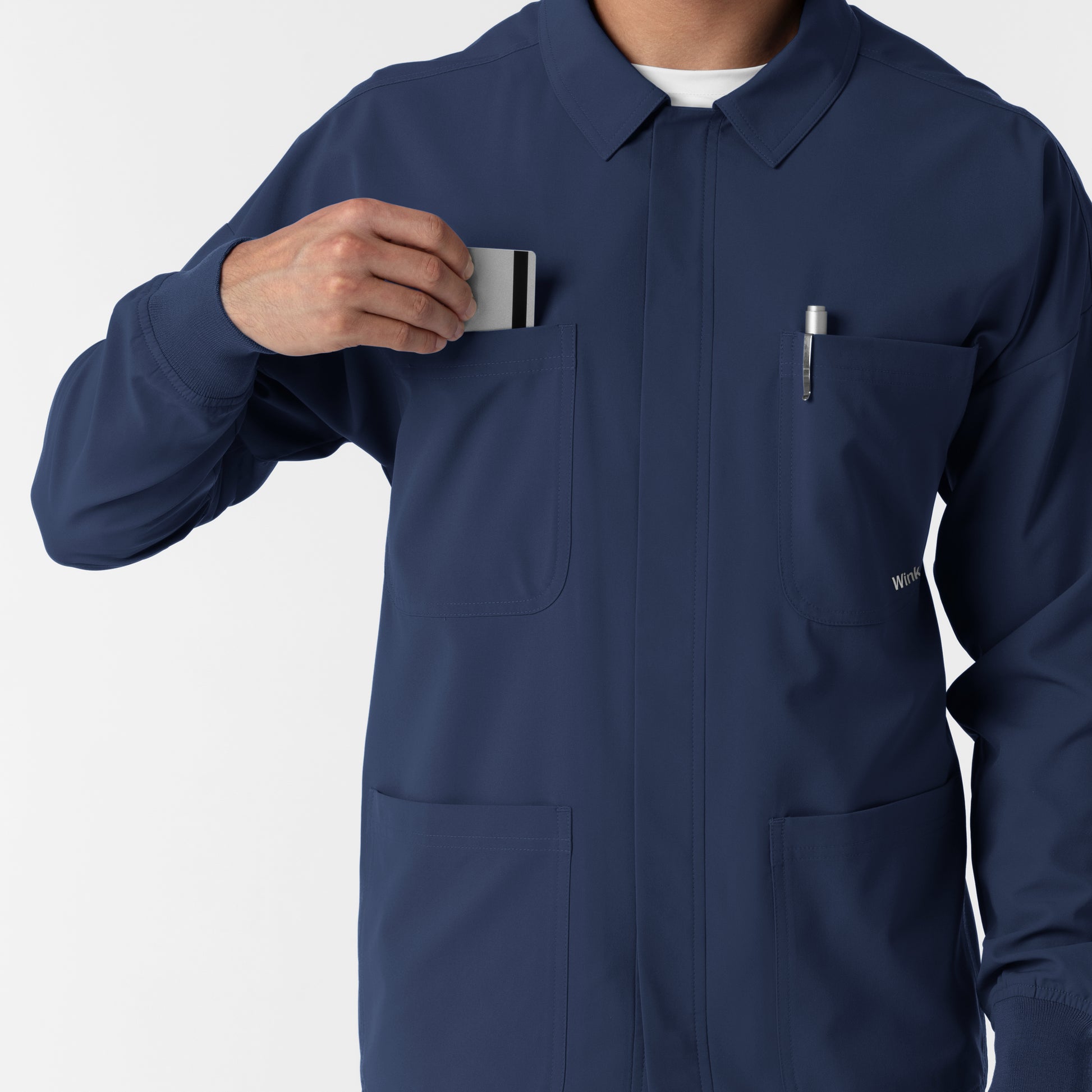 NURTUR 8380 Men’s Scrub Shirt Jacket Navy