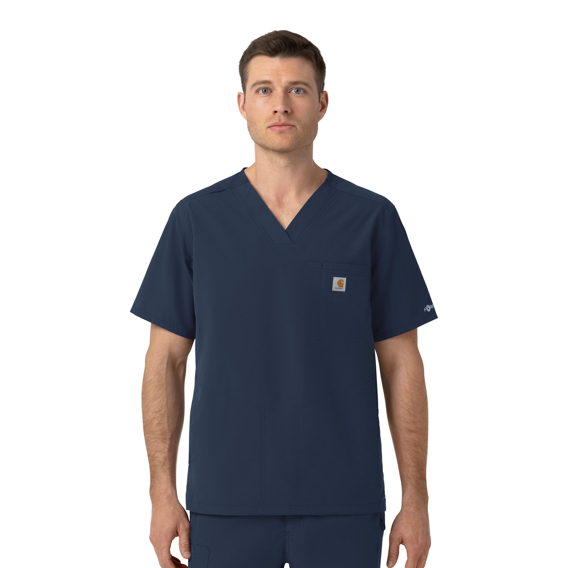 Rugged Flex C16239 Men's Ripstop V-Neck Scrub Top Navy