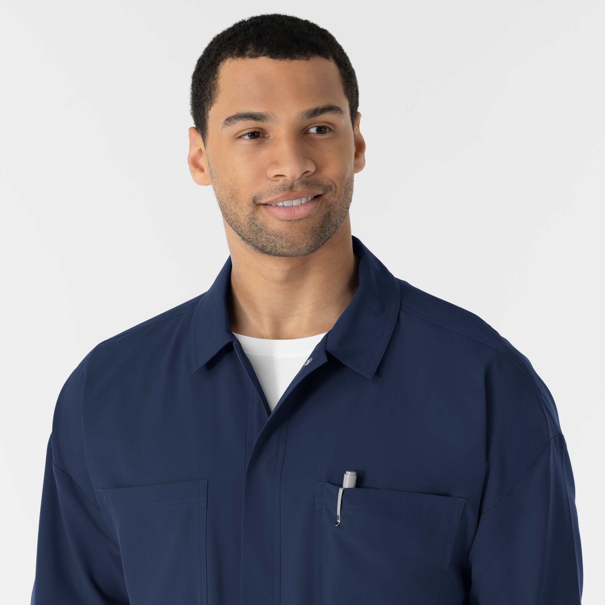 NURTUR 8380 Men’s Scrub Shirt Jacket Navy
