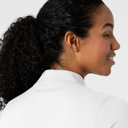 Boundless 8151 Warm Up Scrub Jacket White Model Image Alternate | Wink