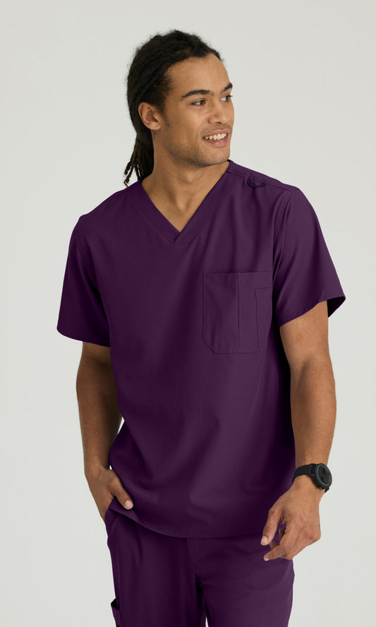Skechers SK0112 Structure Scrub Top Eggplant