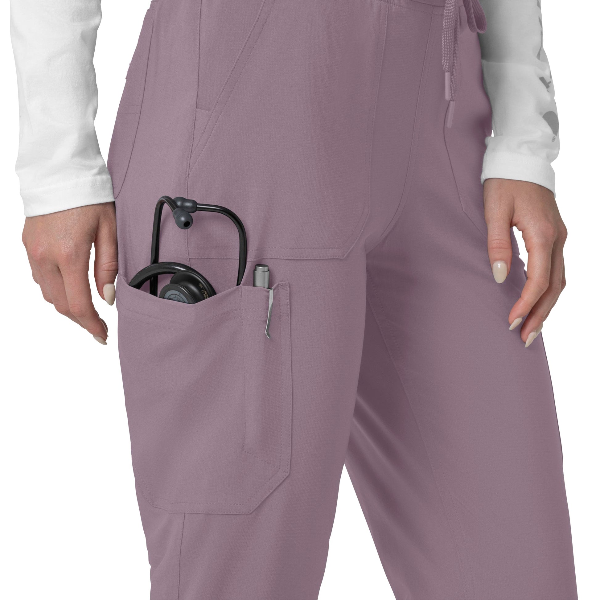 Force Cross-Flex C53110 Cargo Jogger Scrub Pants Lavender Mist Model Image Alternate | Carhartt