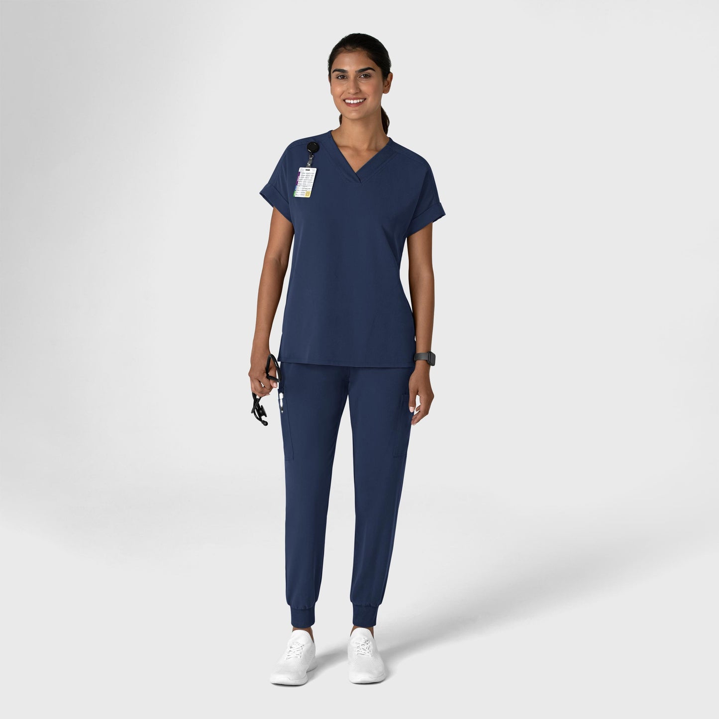 Nova 5132 Jogger Utility Scrub Pant Navy Model Image Right Side | Wink