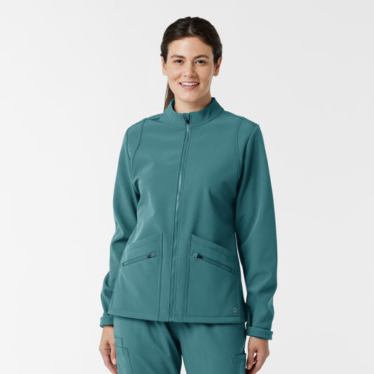Layers 8509 Women's Soft Shell Scrub Jacket Vintage Teal