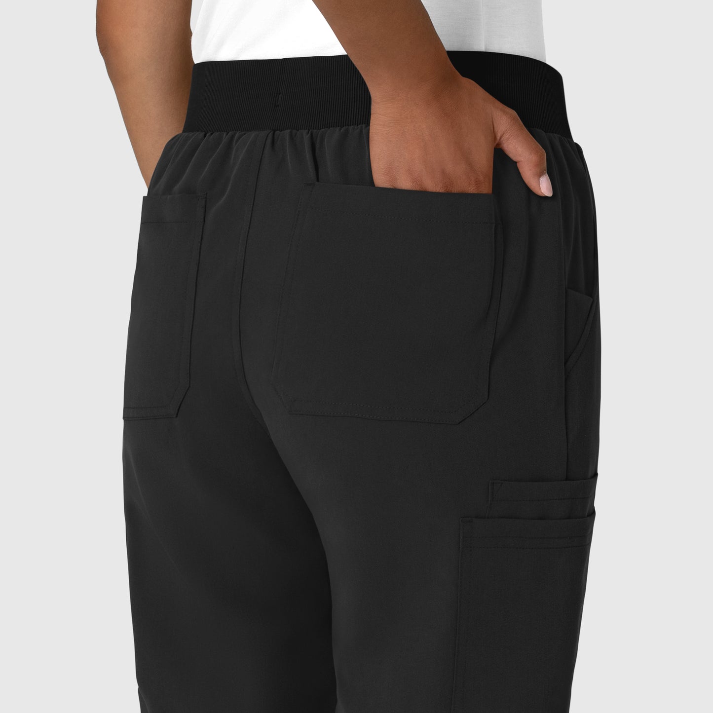 Nova 5132 Jogger Utility Scrub Pant Black Model Image Alternate | Wink