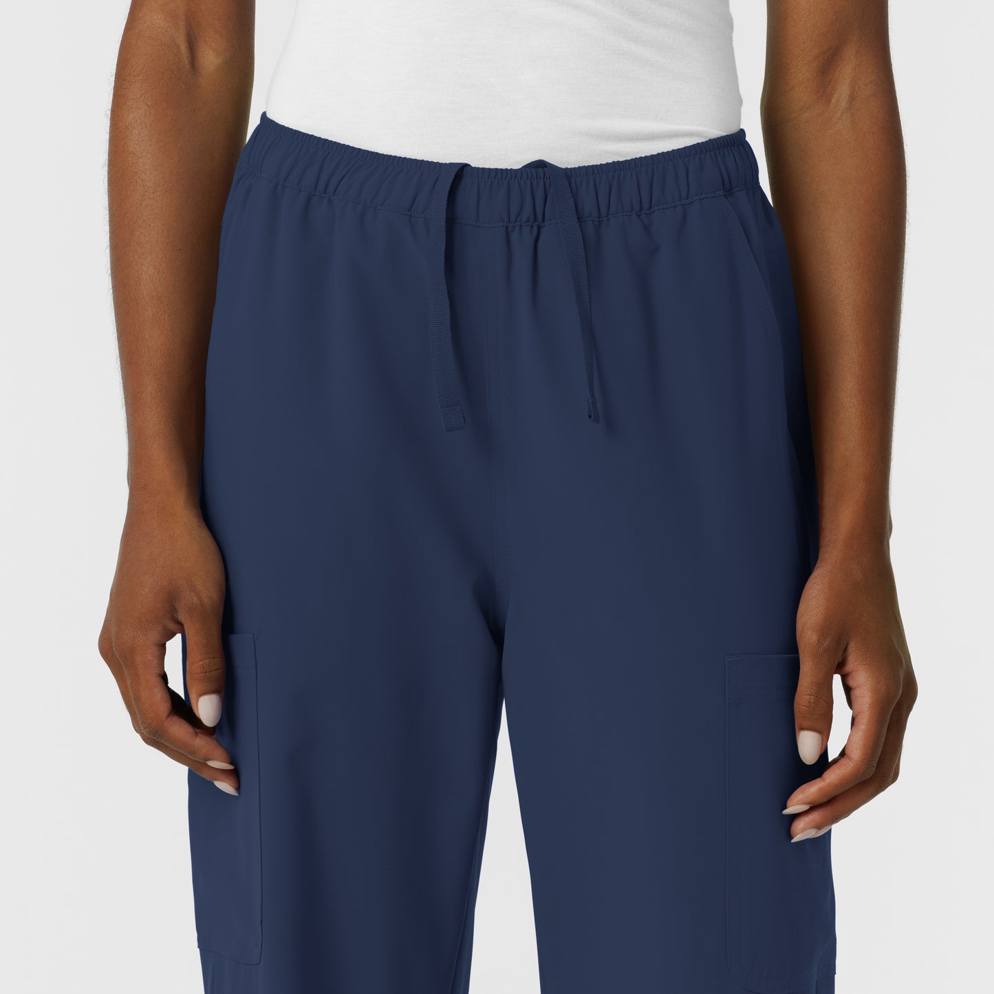 NURTUR 5180 Women's Straight Leg Cargo Scrub Pants Navy