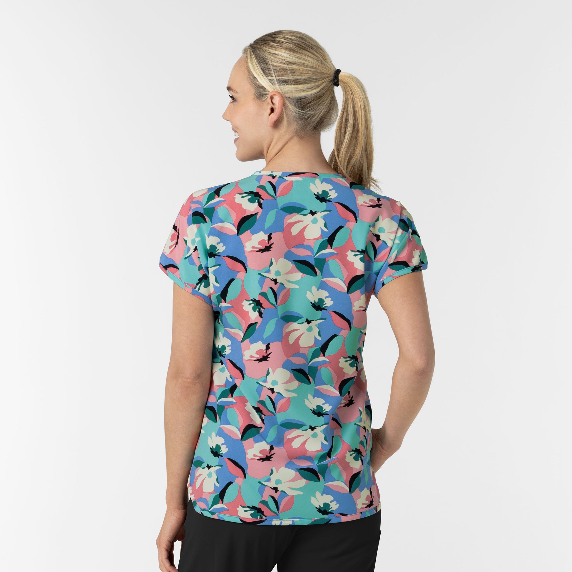 Fashion Prints 6267 Women's Dolman Print Scrub Top Oceanic Odyssey